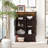 Tall Lighted Display Cabinet with Tempered Glass Door