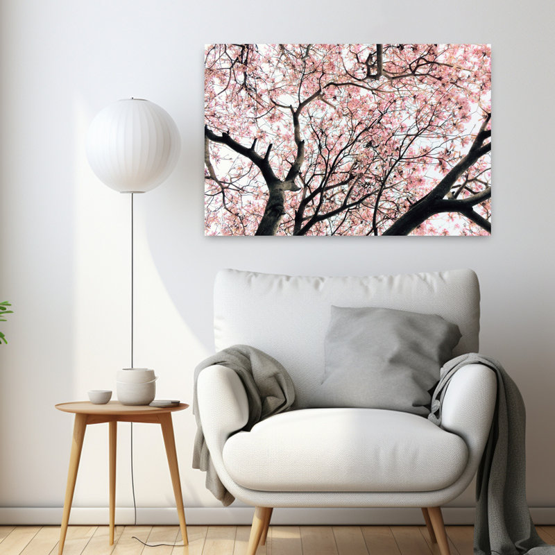 Arbre de cerisier japonais délicat contemporain, H 24 po x l 36 po