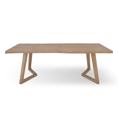 Brown Rectangular Solid Wood Dining Table