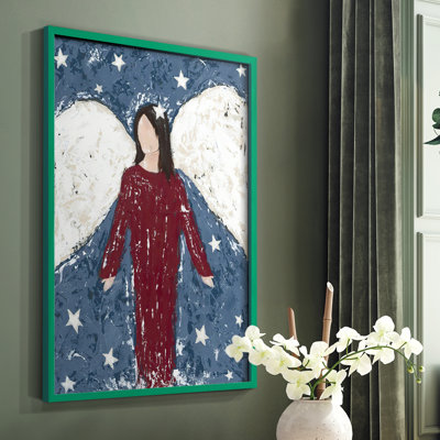 Angels Chacun II, reproduction encadrée - bois massif