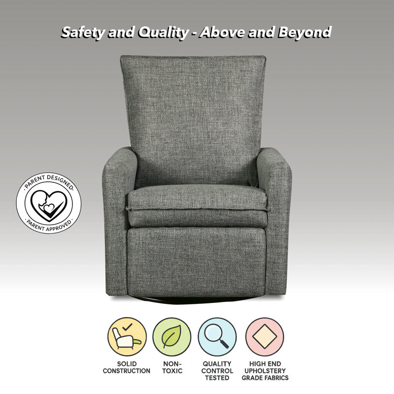 Gliding Swivel Power Recliner , Brushed Graphite