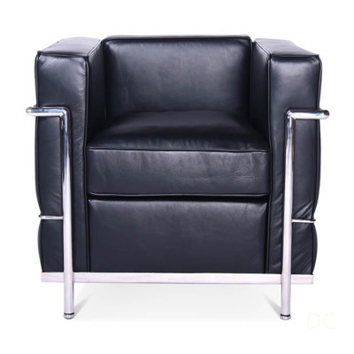 Fauteuil luxueux en cuir pleine fleur avec mousse haute élasticité et coussins amovibles, idéal pour les espaces de vie modernes et élégants.