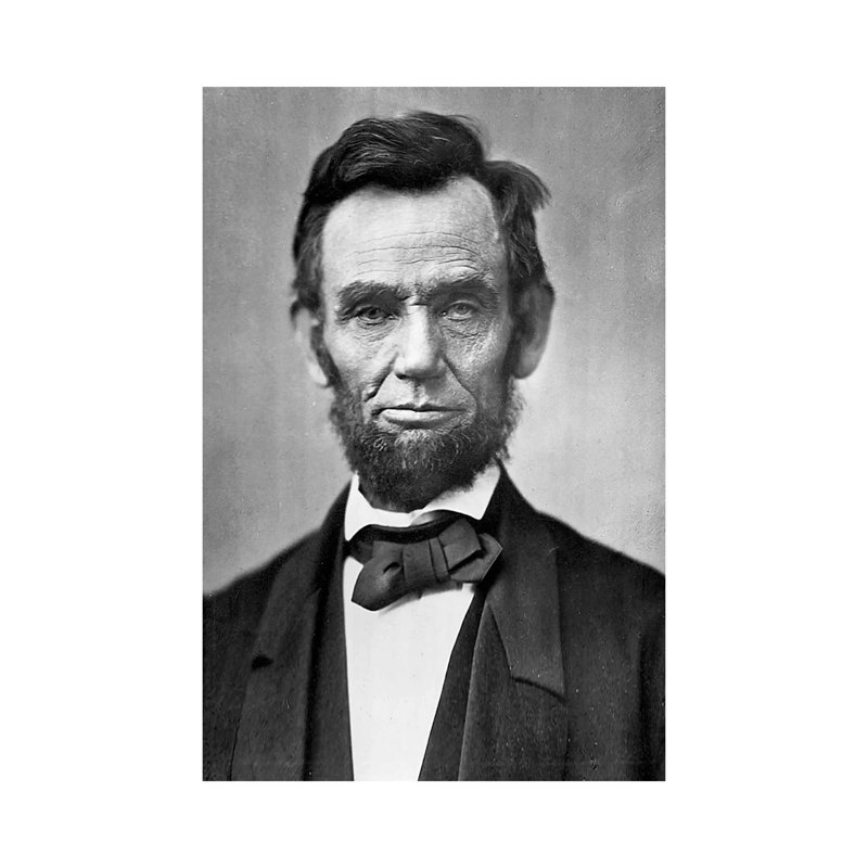 Abraham Lincoln Portrait by Unknown Artist - Wrapped Canvas Print, 20.32 cm H x 30.48 cm W
