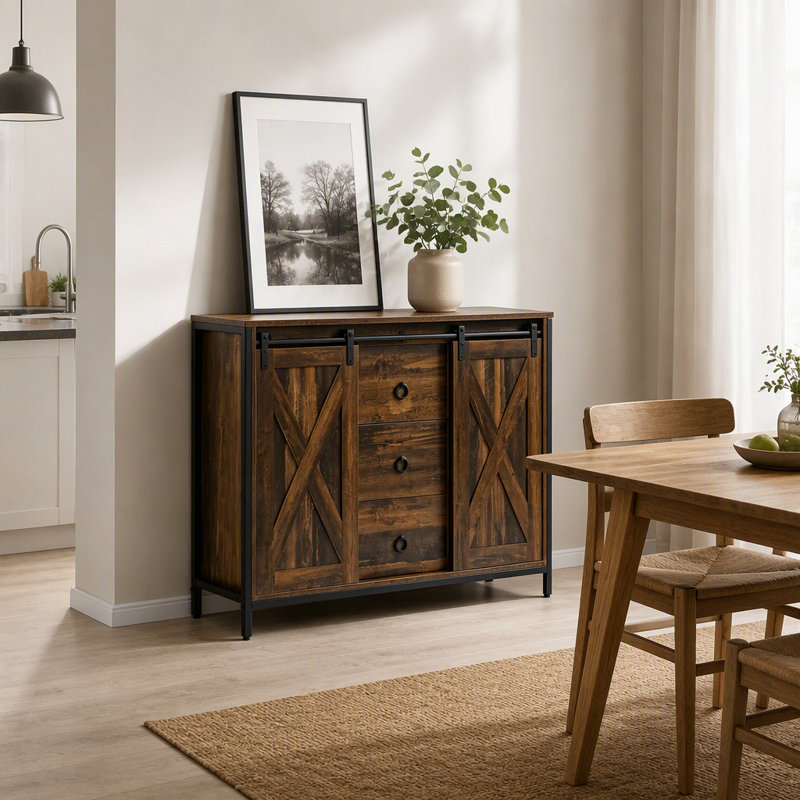 Console de salle à manger, armoire à café, buffet, buffet de ferme rustique