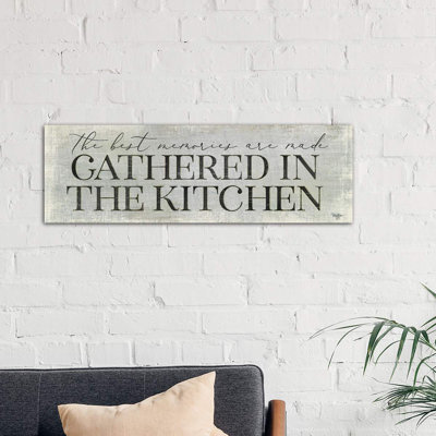 Gathered In The Kitchen by Mollie B. - Wrapped Canvas Panoramic Print