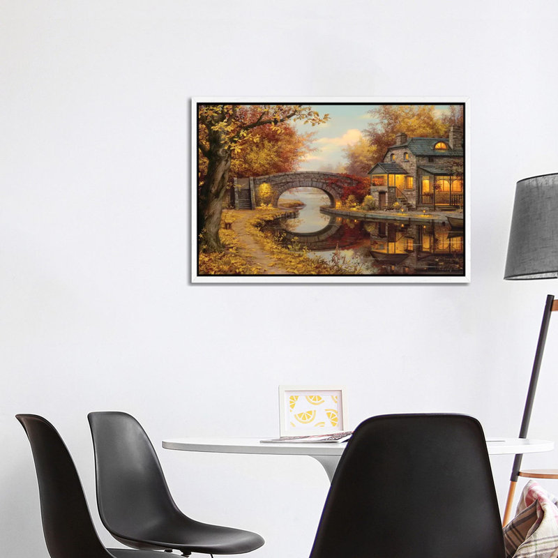 Tranquility by Evgeny Lushpin - Painting on Canvas, 101.6 cm H x 66.04 cm W, White Framed Canvas