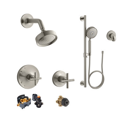 Kohler Purist Rite Temp Showering Kit with Multi-function handshower and slidebar