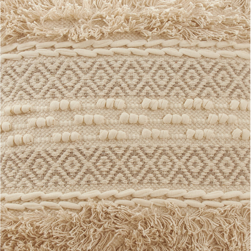 Kema Collection Fringed Cotton Pillow Cover, Pillow Cover Only - No Insert