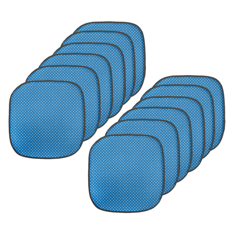 Coussin de siège rétro pour l'extérieur, Bleu à pois