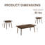Ensemble de table moderne 3 pièces Acelin
