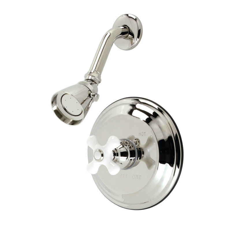 Kingston Brass Restoration Single-Handle Pressure Balanced Shower Faucet, Polished Nickel