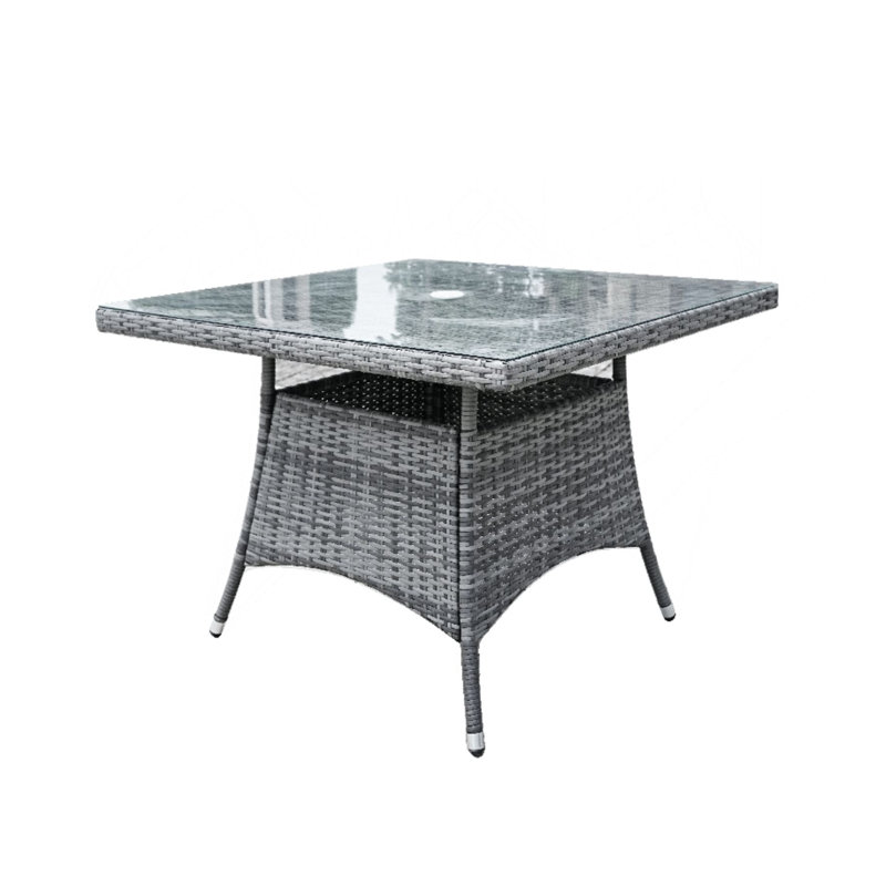 Square Rattan Patio Dining Table