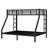 Metal Twin XL Over Queen Bunk Bed for Teens & Adults, Heavy-Duty Frame, Space-Saving, Noise-Free, No Box Spring, Black