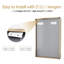 Miroir de salle de bain 24 po x 32 po avec cadre en aluminium doré - verre flottant HD pour transparent et réflexion, alliage d'aluminium rouille, preuve, support de bar suspendu en Z, verre réfléchissant pour meuble-lavabo, cadre en alliage, membrane, facile