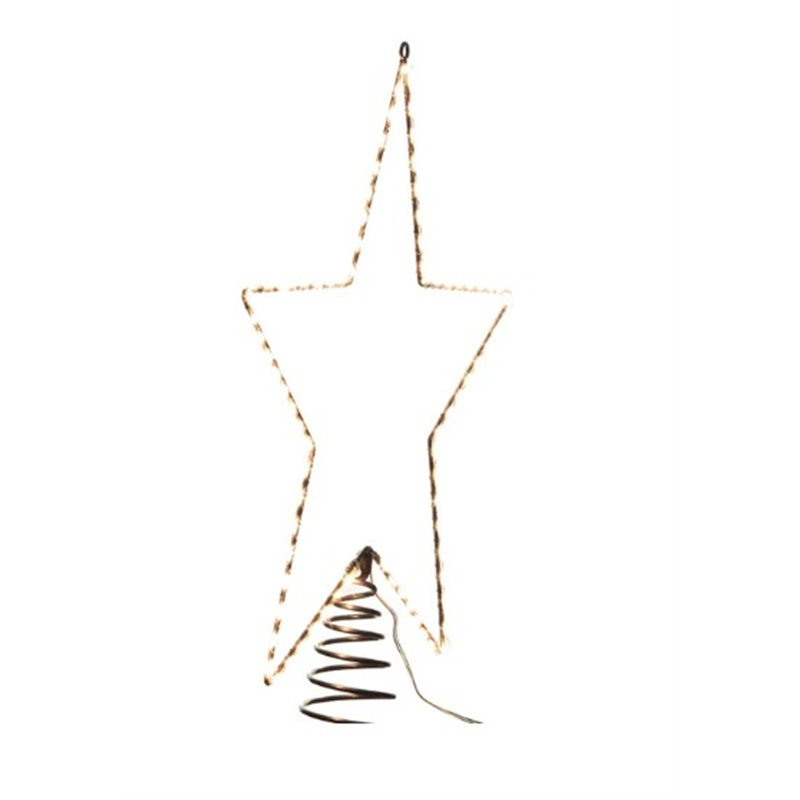 Lighted Plastic Trees & Wreaths, 15.35" H x 14.96" W x 3.94" D