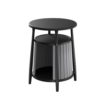 2 Tiers Round End Table With Cat House