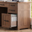 Bureau de direction de style champêtre avec station de recharge intégrée, armoire de rangement et tiroir à dossiers suspendus