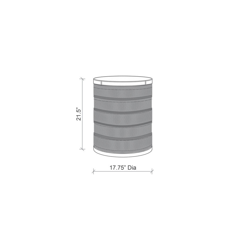 Porcupine Quill Cylinder Side Table