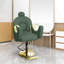 Fauteuil de barbier inclinable avec pompe hydraulique robuste, pivotant à 360°, hauteur réglable, support jusqu'à 150 kg, vert-134044621