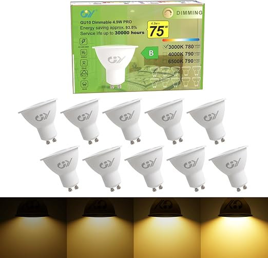 4.9 W PAR16 GU10/Bi-pin LED Smart Bulb, 780 Lumens, Warm White, 3000 Kelvins