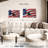Lelar US Flag And Flying Bald Eagle-107922990