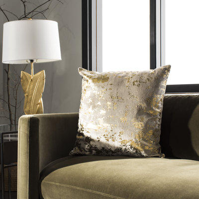 Abstract Cotton Blend Reversible Throw Pillow