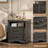 17 Inches Farmhouse Modern Nightstand With 2 Drawers And Built-In Outlets-826625104