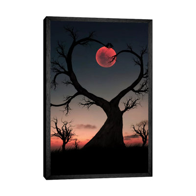 Tree And Owl by Abdullah Evindar - Wrapped Canvas Print