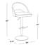Tabouret de bar réglable avec pivot en métal chromé et tissu brun avec repose-pieds rond en T - ensemble de 2-129116561-129116563
