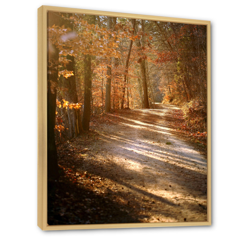 «Colorful Fall Leaves II», art mural traditionnel sur toile, H 44 po x l 34 po x P 1,5 po, Cadre flottant brun
