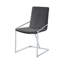 Chaise d'appoint l 20,4 po (ensemble de 2), velours gris et chrome