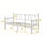 14" Sturdy Metal White Twin Day Bed with Roman Style Legs-1607795214