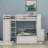 Rachele Loft Bed with a Stand-alone bed, Shelves,Desk,and Wardrobe-68686205