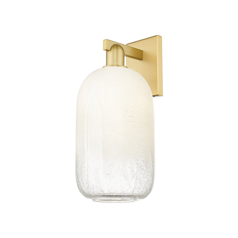 Maestas - 1 Light Wall Mount Sconce, Opal, Satin Gold