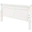 Lit plateforme simple blanc en bois massif avec tête de lit et cadre