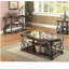 Table d'appoint en verre 2 couches Bianca Merlot