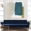 " Beige And Navy Abstract "-59884947