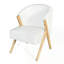 Modern Accent Chair with Upholstery and Solid Wood Frame