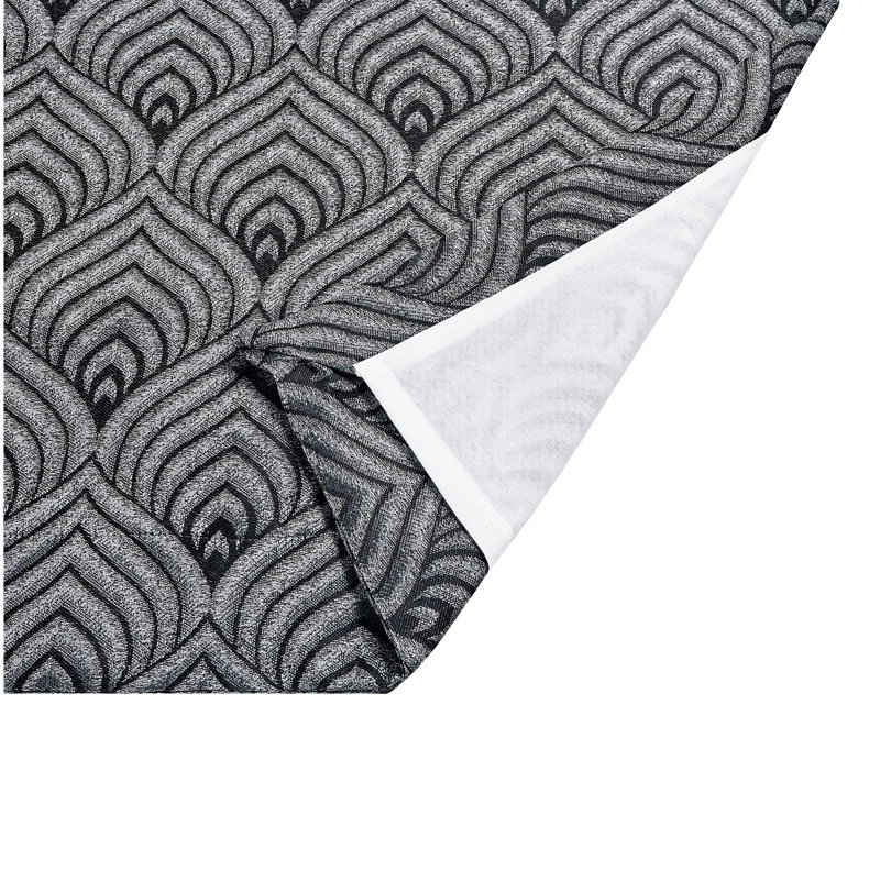 Cotton Blend Blackout Curtain Pair, 116.84 W x 182.88 D cm, Grey/White