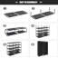 Rangement à chaussures à double rangée avec housse anti-poussière, armoire de rangement à 7 niveaux pour placard, vestibule, dortoir, appartement et garage-2000710514
