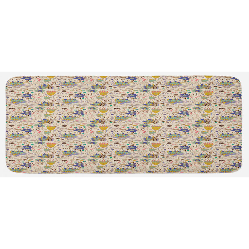 Tapis de cuisine botanique