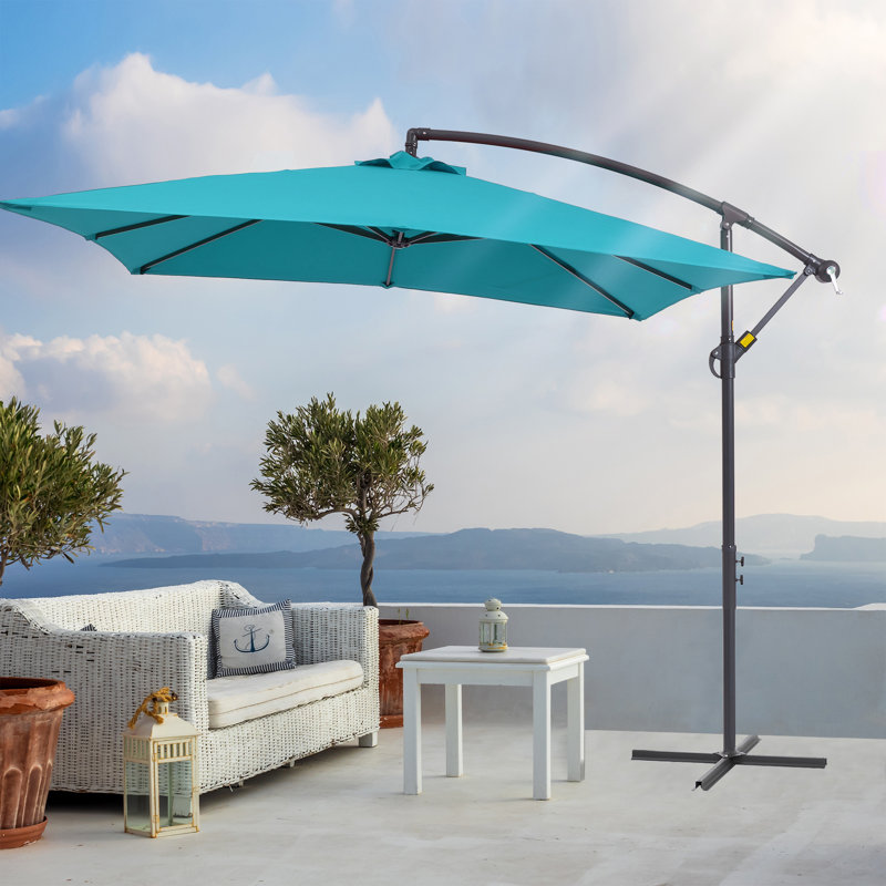 Scarlott 98.3" x 98.3" Square Umbrella, Bleu lac