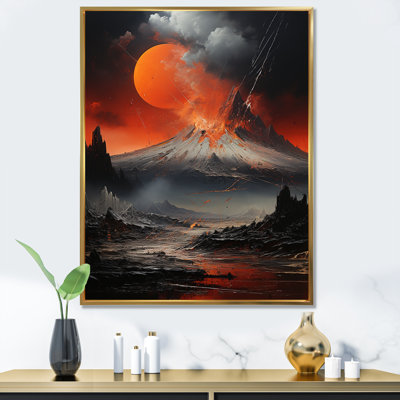 «Volcano Volcanic Explosion Moonlight», reproduction sur toile