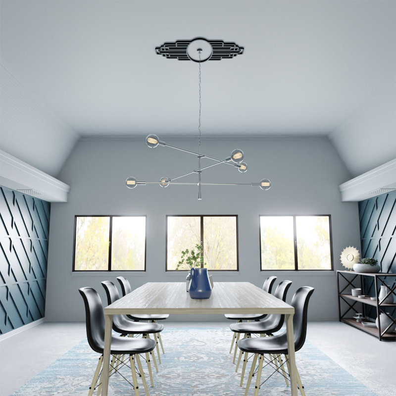 Médaillon de plafond 26 po x l 26 po x H 13 po x l 12 3/8 po x l 7 1/4 po x P 3/4 po Elizabeth, H 13 po x l 26 po x P 0,75 po