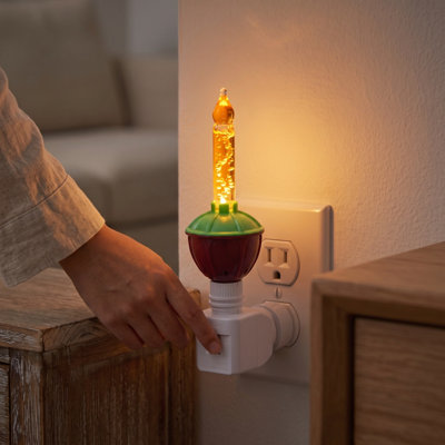 Décoration de Noël veilleuse de Noël de style rétro avec lumière ambiante dynamique et chaude 5 ml