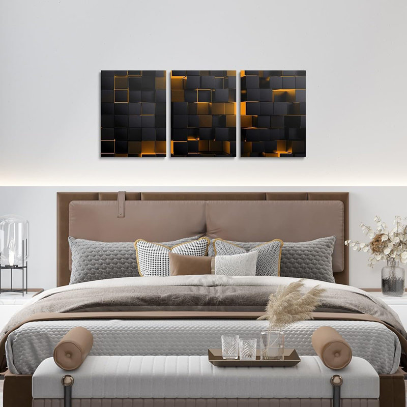 3 Piece Wrapped Canvas Wall Art