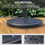 Support de parasol 17 po en résine de 17 lb, décoratif pour cour, terrasse, pelouse - 5 0,5 po, poteau de 0,89 po, coloration bronze avec motif, pelouses, terrasses, style jardins