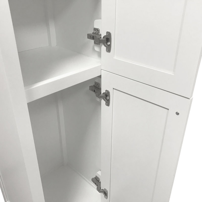Chrisna Solid Wood Linen Cabinet, White
