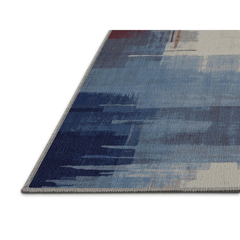 Machine Washable Gray Area Rug, Runner 2' x 4'
