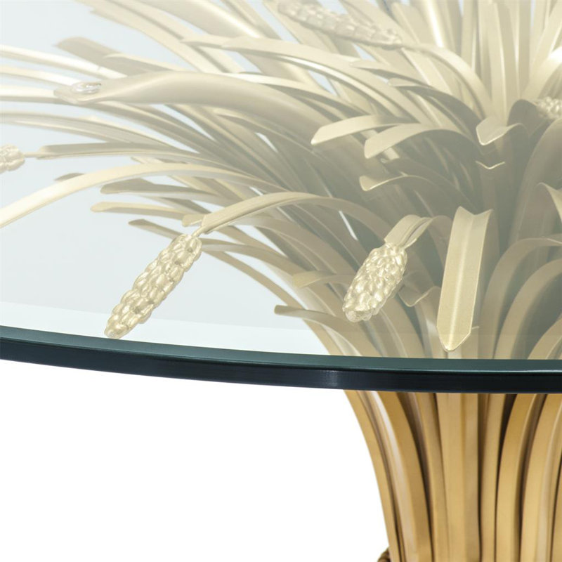 Bonheur Round Glass Dining Table